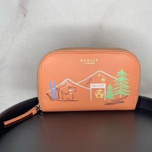 Radley london zip around purse light orange apres radley wallet